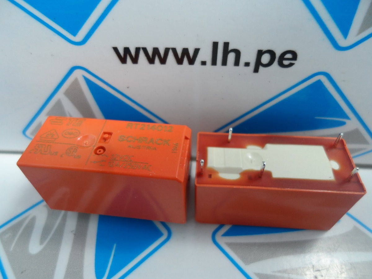 RT214012 5-1393239-4           Relay electromagnético, SPDT, 12VDC, 5 pines, 12A/250VAC